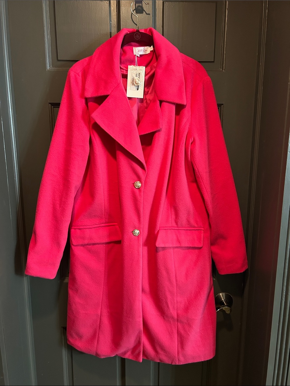 Women’s Hot Pink Coat - Jess Lea - Large